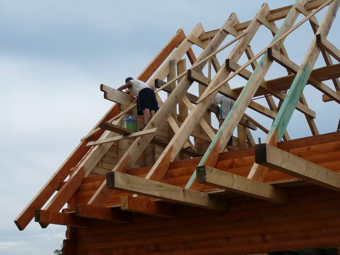 więźba dachowa w domach drewnianych